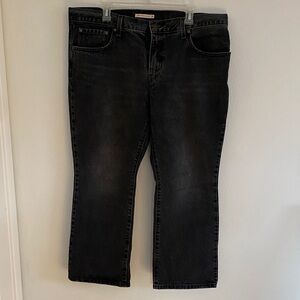 Levi's Premium Middy Ankle Bootcut black jeans